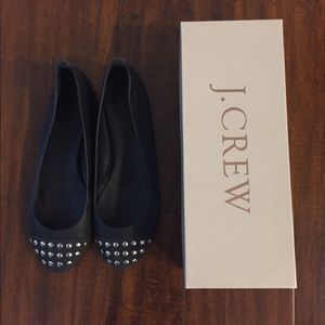 J.Crew Studded Toe Cap Ballet Flats 8.5